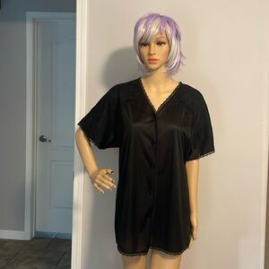 Soft Moments New York Sheer & Lace Elegant  Mini Nightgown / Dress / Blouse XL